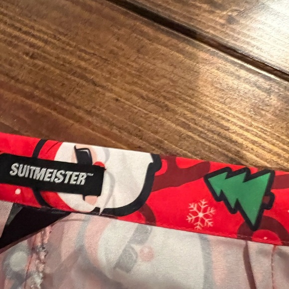 Suitmeister Festive Red Santa Blazer and pants set, size 46-48, EUC, Christmas - Picture 6 of 15